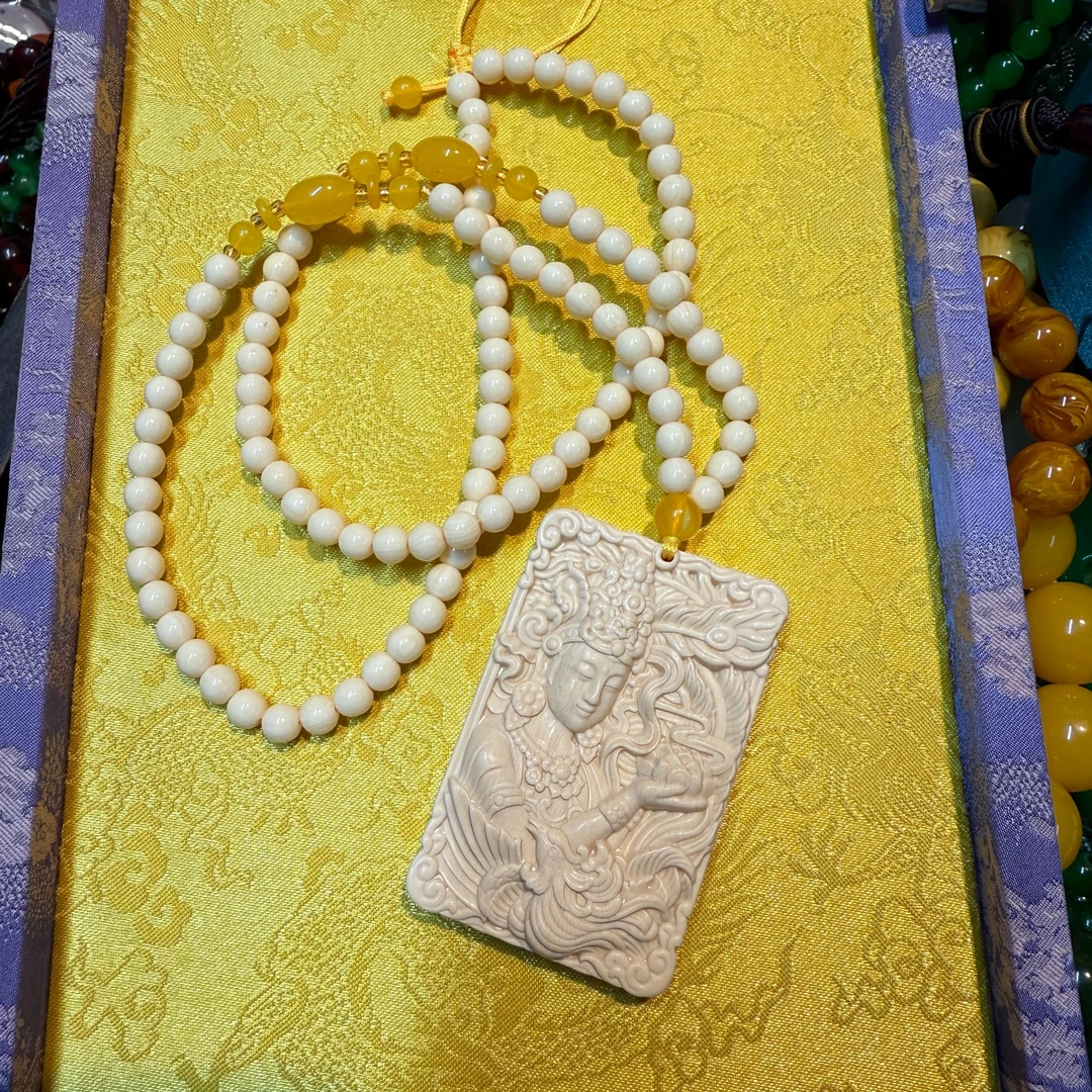 【闪购链接】猛犸牙雕观音吊坠