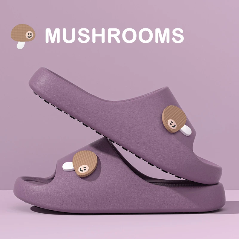 小蘑菇凉拖鞋女士2025新款厚底EVA防臭居家防滑踩屎感凉拖鞋男士