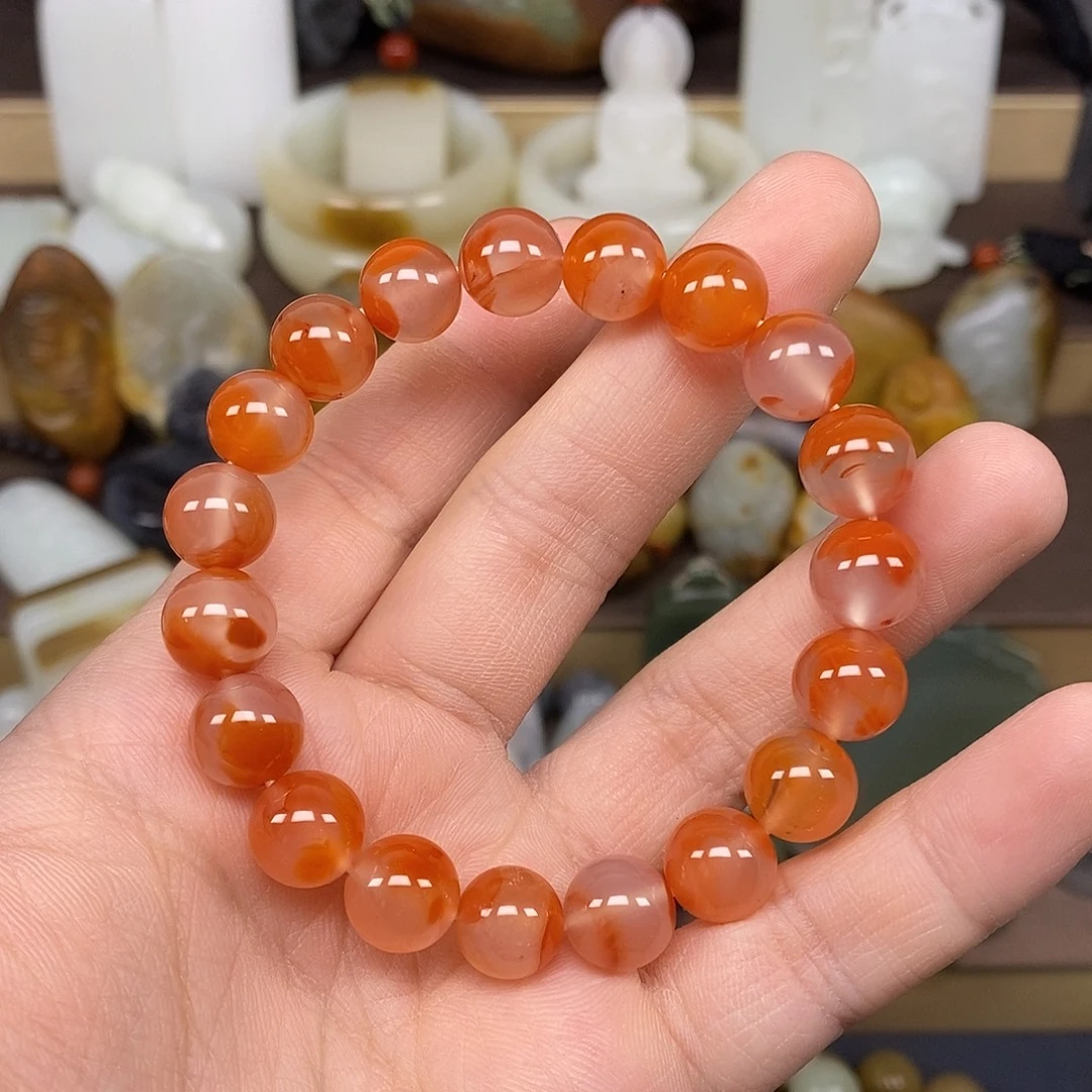 南红玛瑙未镶嵌手链