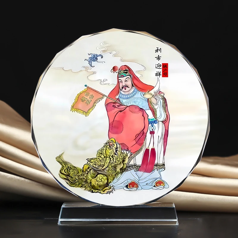 北路财神利市仙官姚少司水晶摆台桌面工艺品摆件创意礼品照片定制