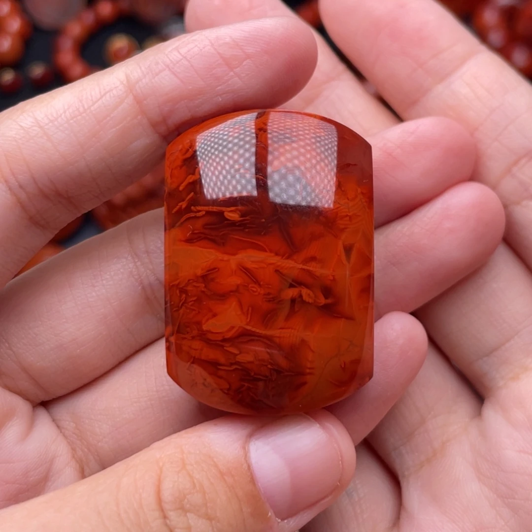 南红玛瑙未镶嵌珠宝奇石无事牌吊坠