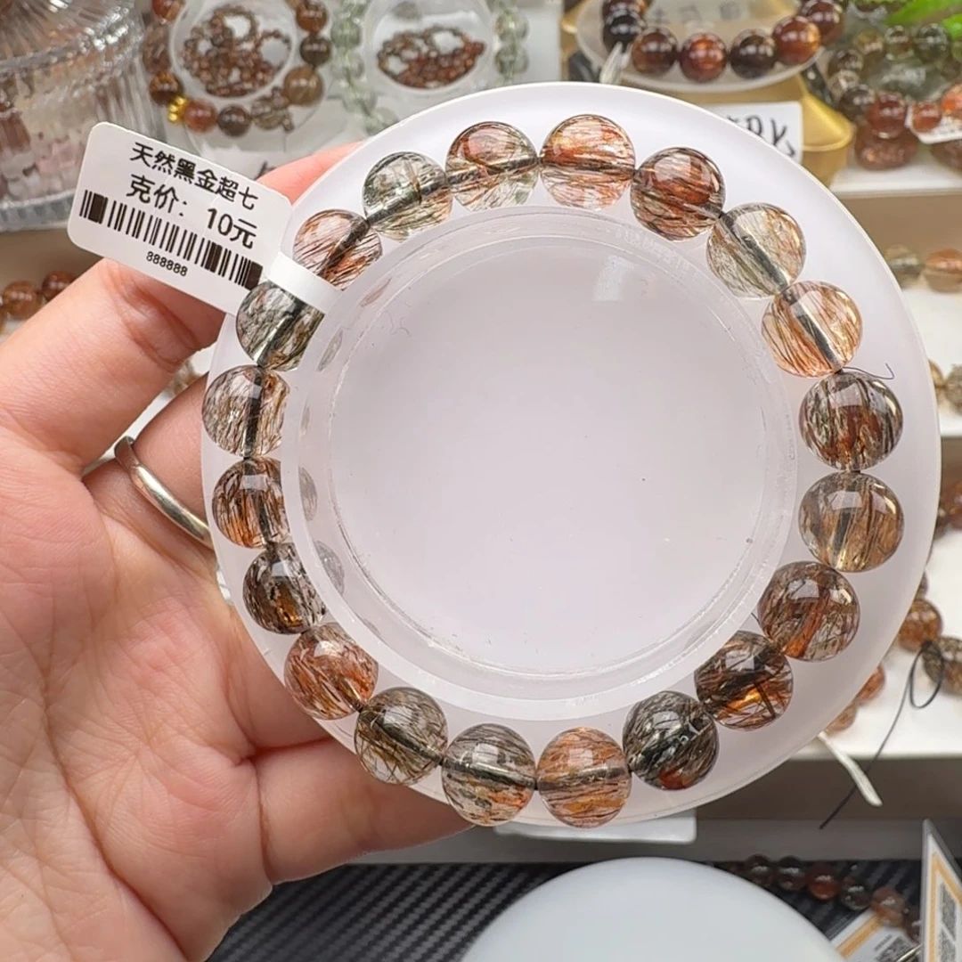 多***多手链未镶嵌水晶黑金超七多样性发其一