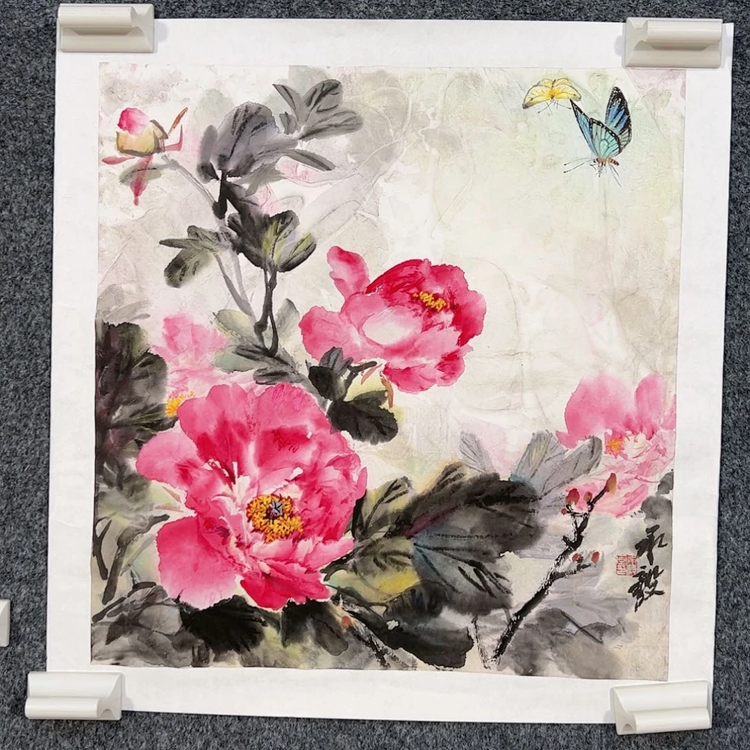 国画阿*（w4820）福贵双飞  书画3