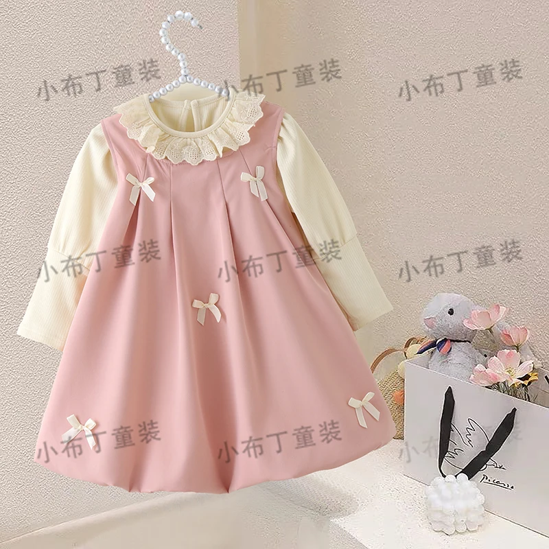 秋款女宝韩版连衣裙洋气女童两件套韩版长袖连衣裙