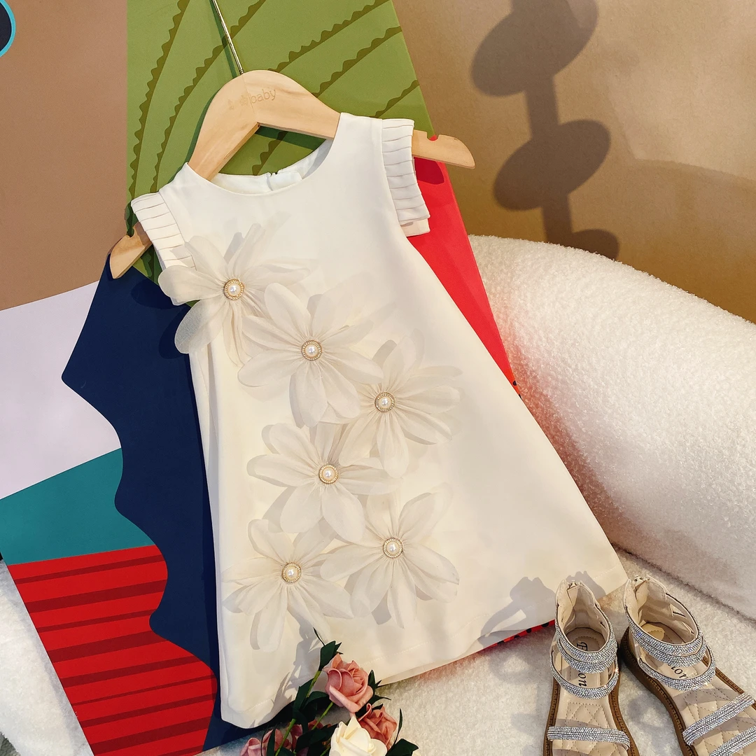 YH女童公主背心花朵裙2025夏季新款韩版网红时尚连衣裙8240