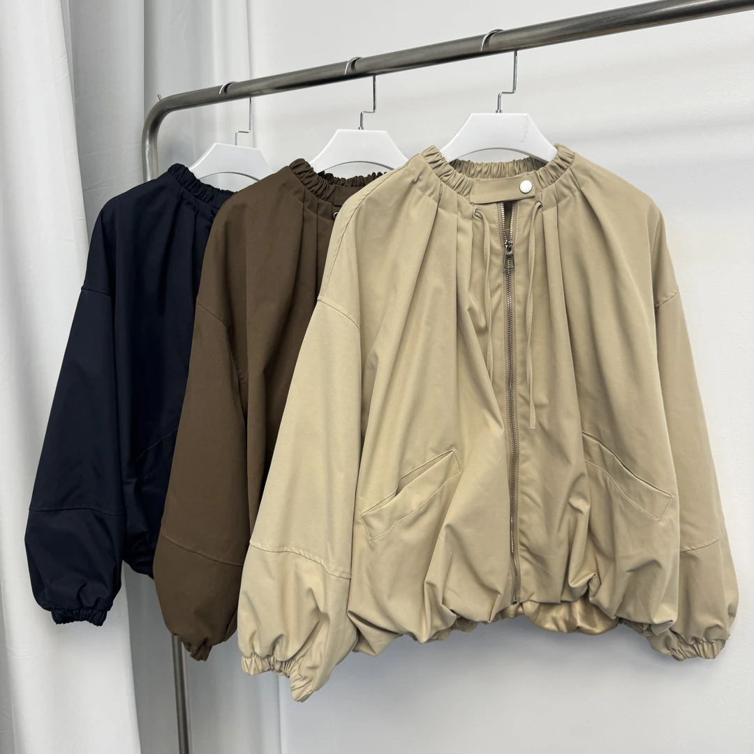 Sinbar Farm韩系无领休闲宽松短款外套