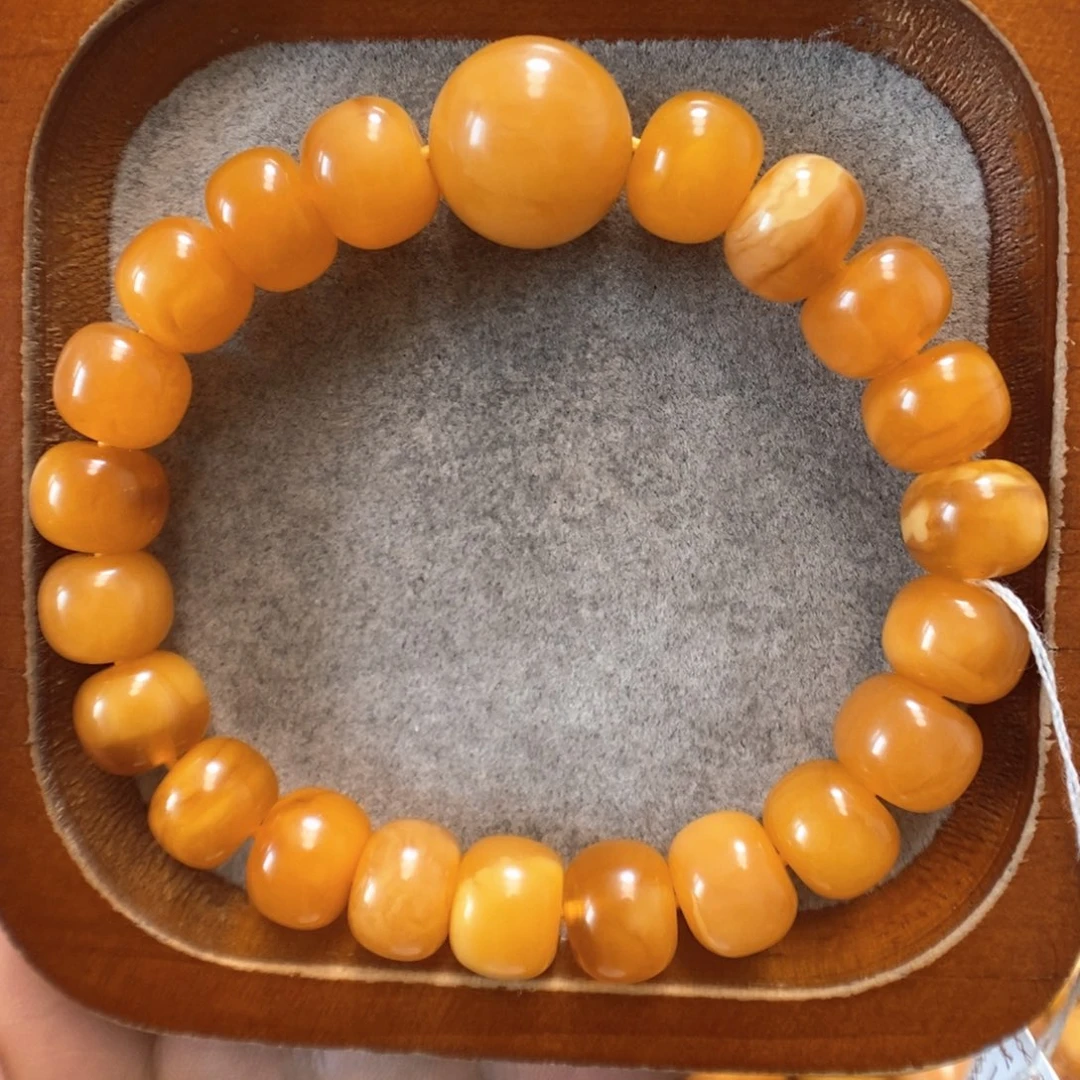 未镶嵌蜜蜡手串蜜蜡
