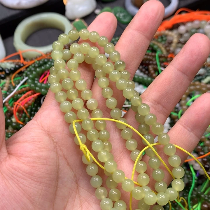 和田玉未镶嵌手链86