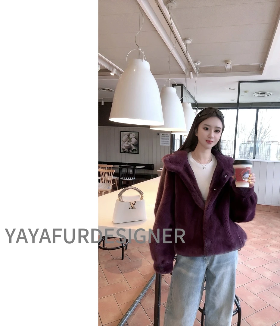 【洋洋推荐】2025新款进口水貂原创设计轻奢风女士外套2388
