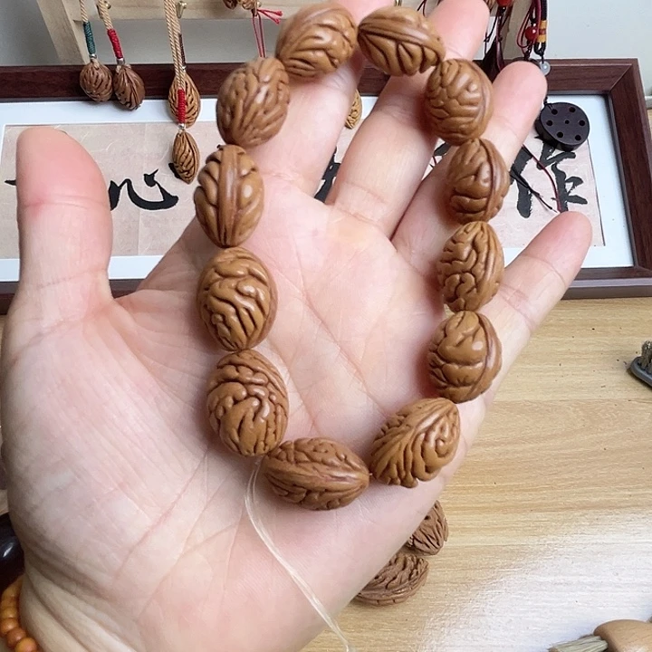 十***桃核手串爆纹天然手串粉丝福利