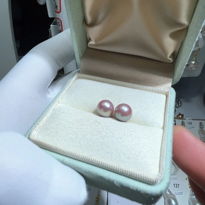 淡水珍珠耳饰银S925镶嵌永*