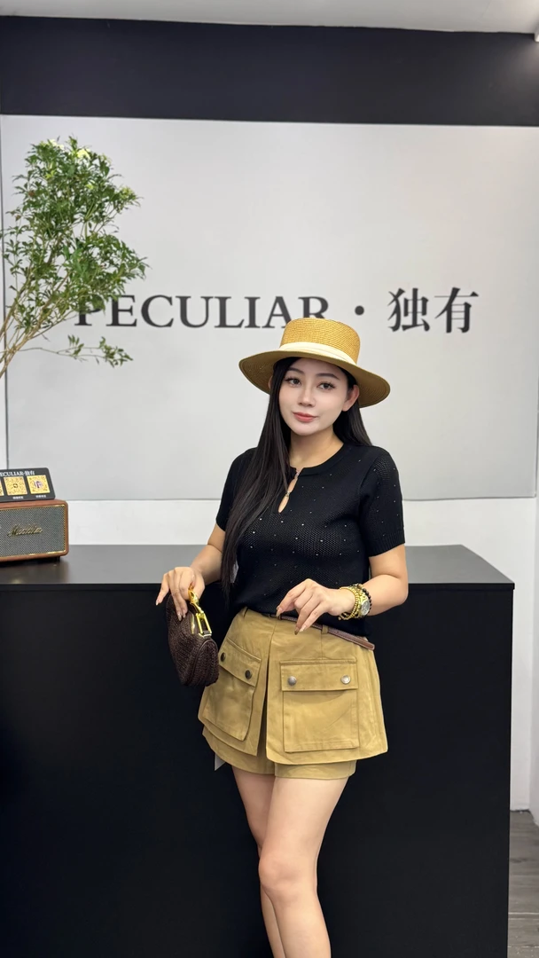 6118美式复古工装运动短裤女高腰显瘦a字百搭夏季薄款