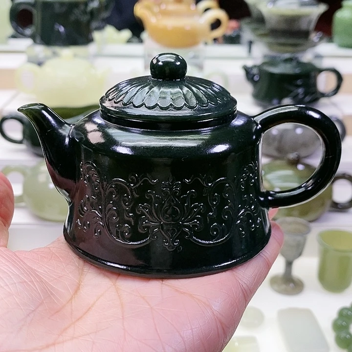 未镶嵌和田玉挂件茶壶170m l