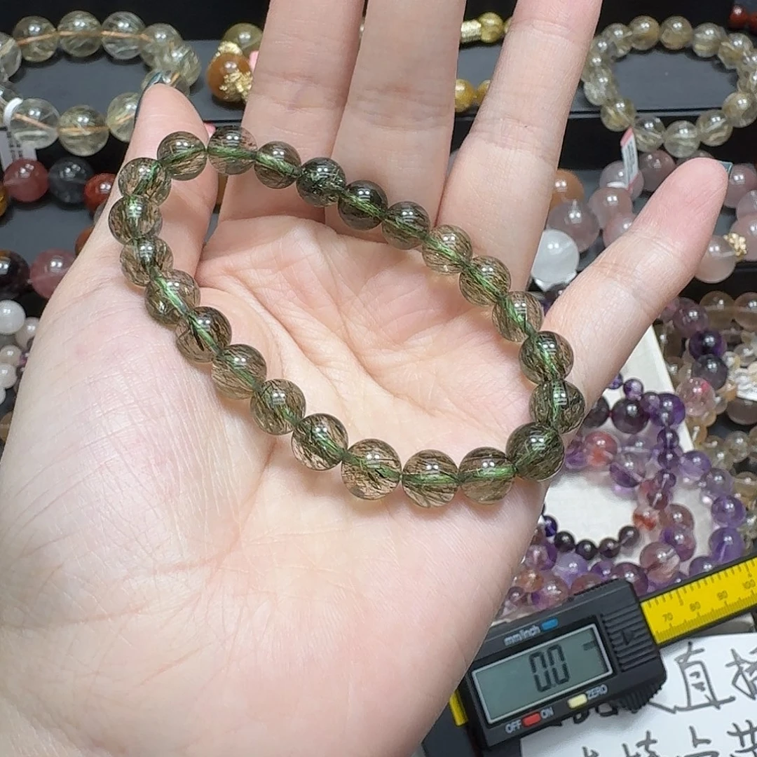 未镶嵌水晶手串8碧玺发