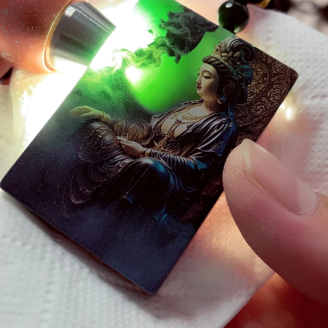 翡翠未镶嵌颈饰先鉴后发一物一证