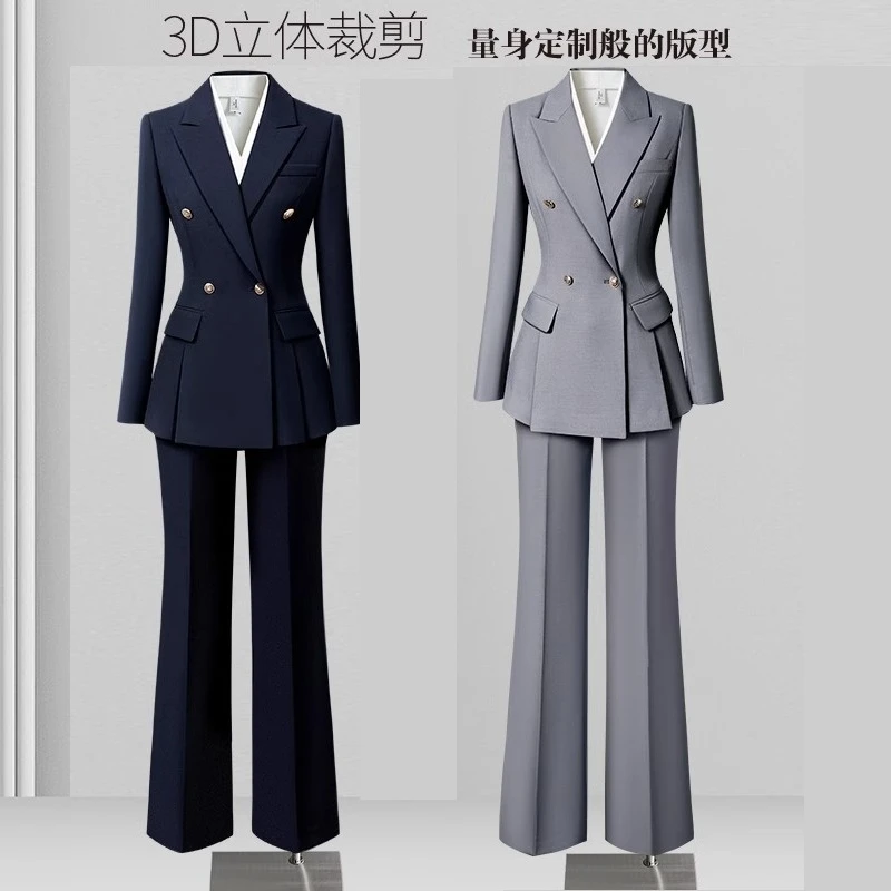 西装套装女2025新款高级感灰色西服物业酒店经理工作服高端职业装