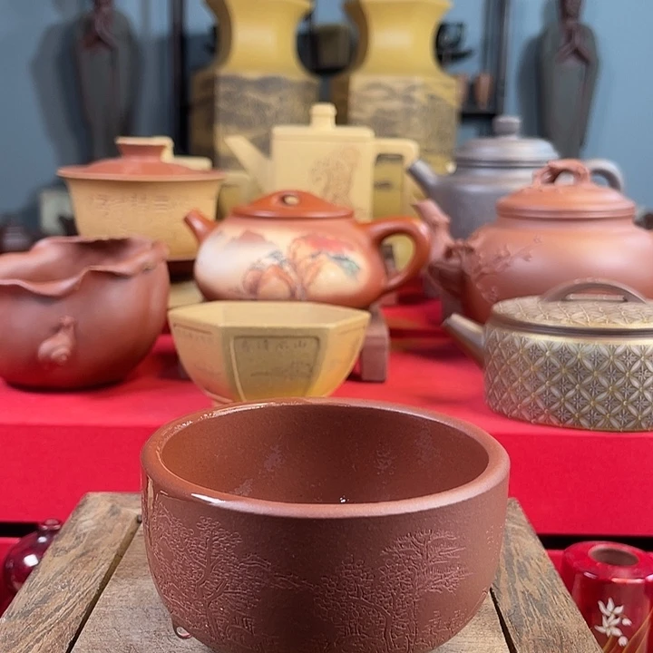茶杯紫砂山水主人杯