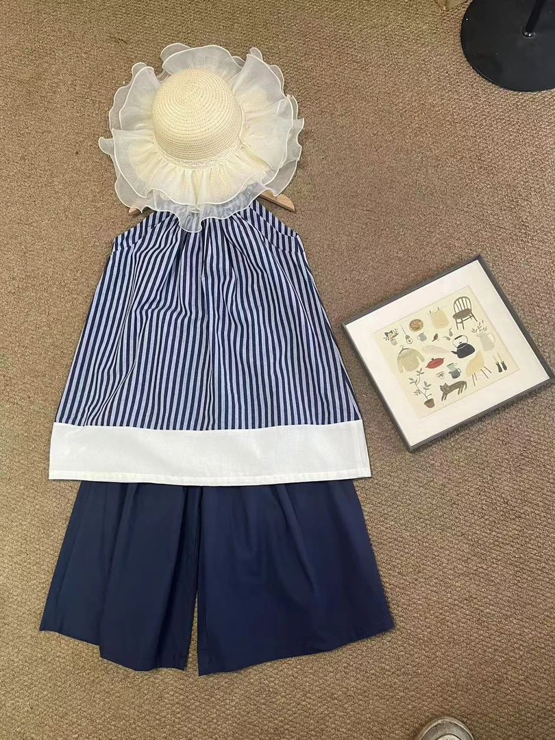 612015【SevenMile】慵懒棉麻挂脖韩系连衣裙