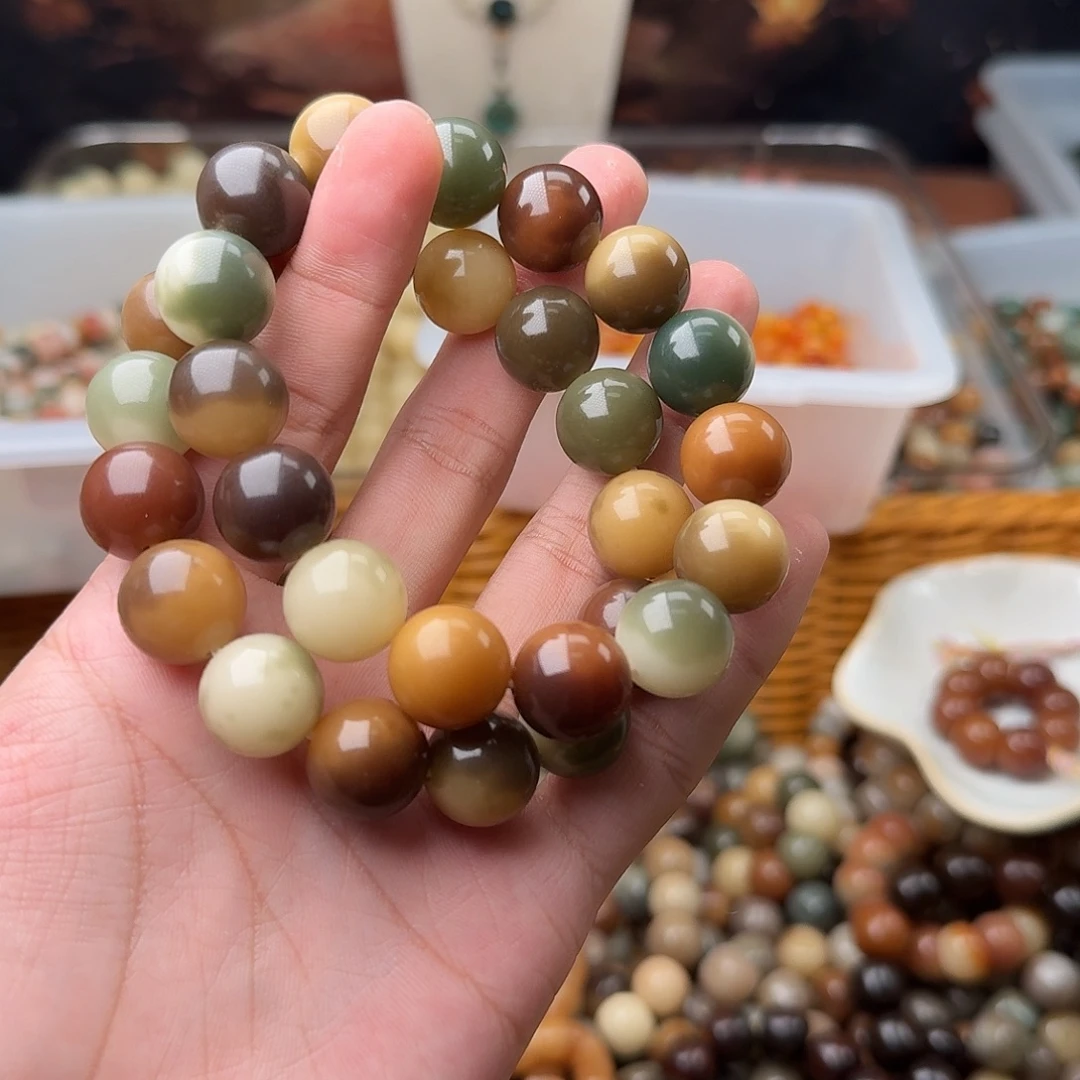 吊坠菩提根/象牙果一条虎皮松花蛋圆14.5