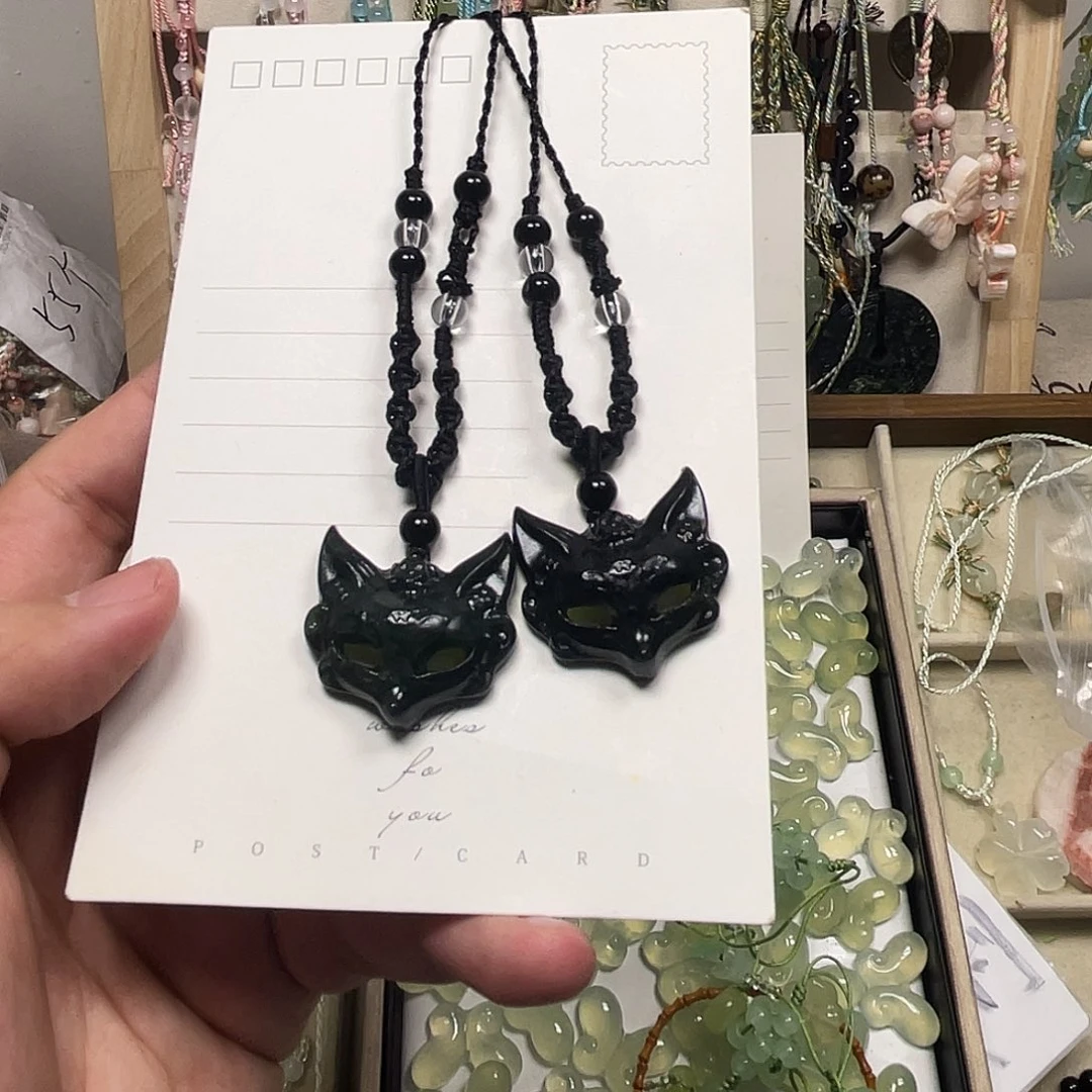 蛇纹石玉合金颈饰