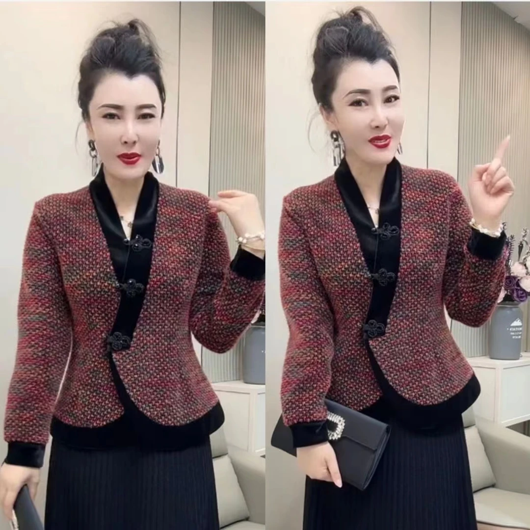 2025春季新款外套开衫时尚气质百搭修身显瘦中国风开衫女百搭上衣