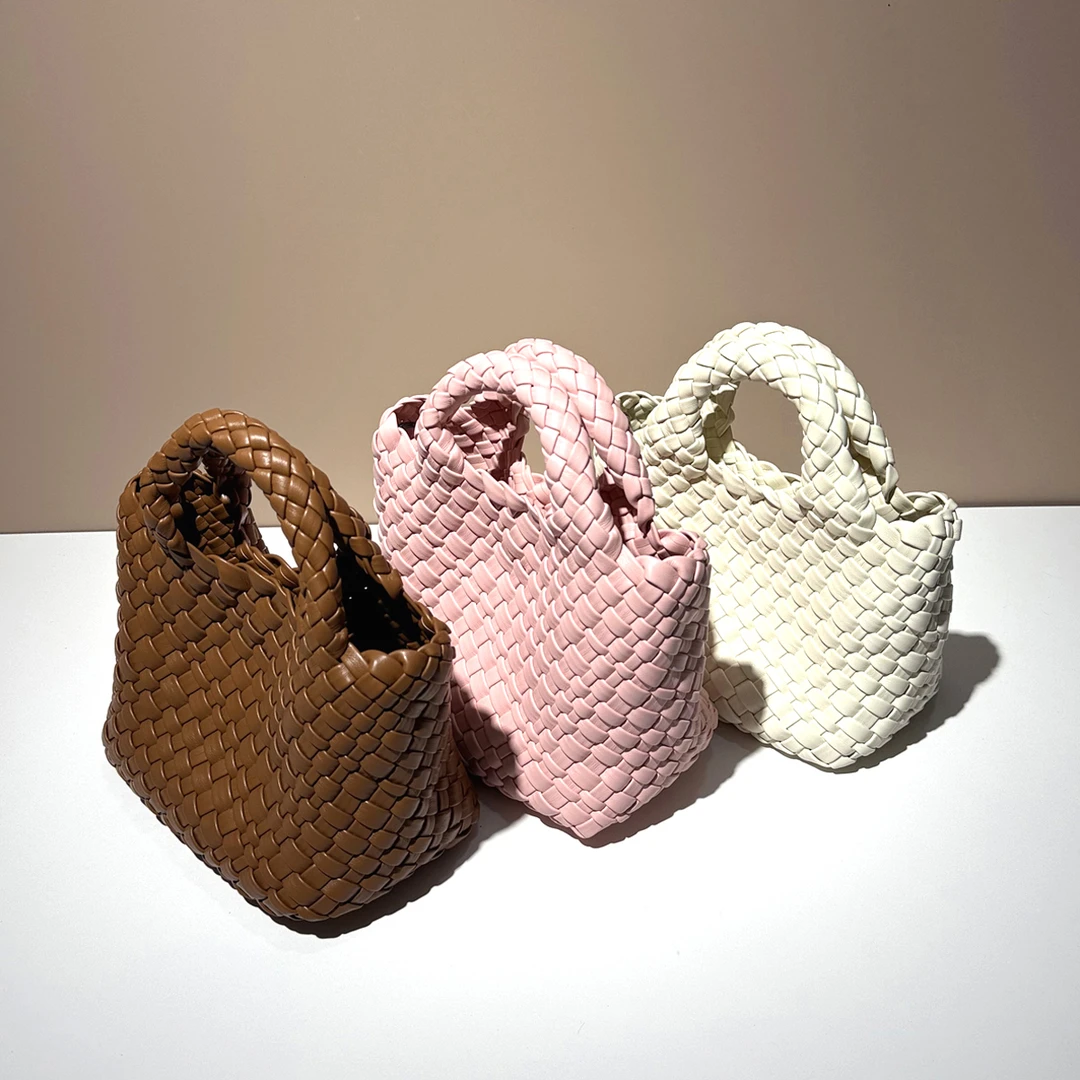 包包女2025新款真皮手工编织菜篮子单肩斜挎手提包高级感休闲包