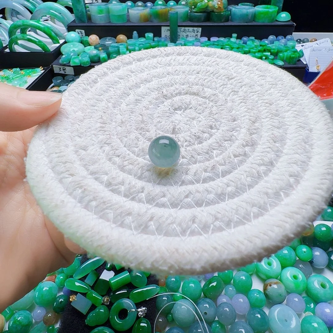 翡翠散珠卡10.4mm圆珠