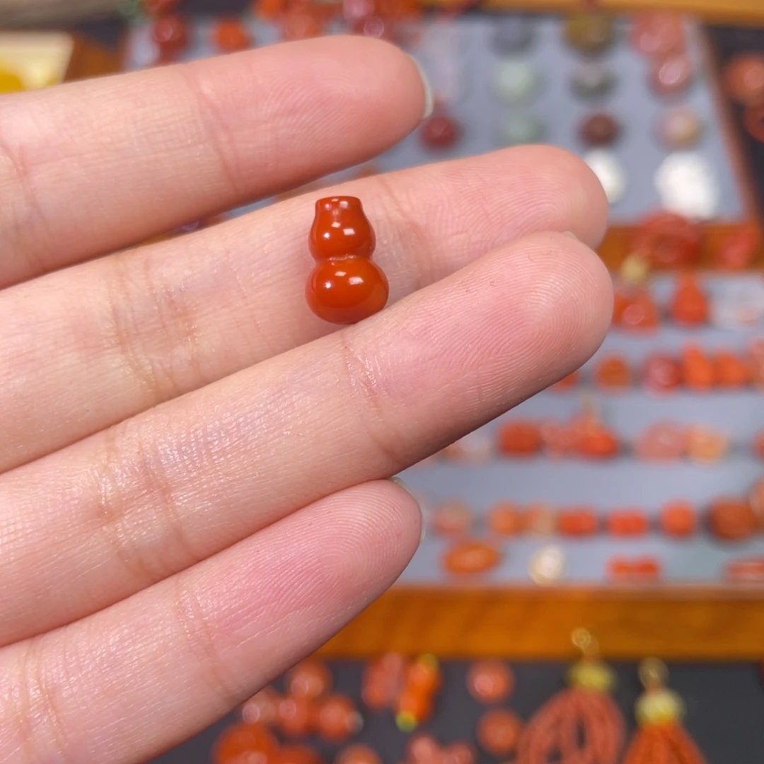 南红玛瑙未镶嵌葫芦卡7.3
