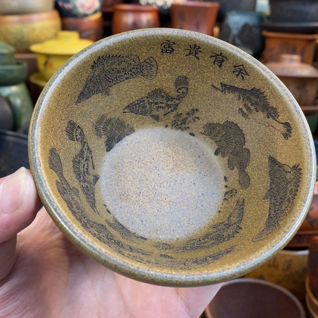 紫砂杯子宜兴全手工紫砂杯