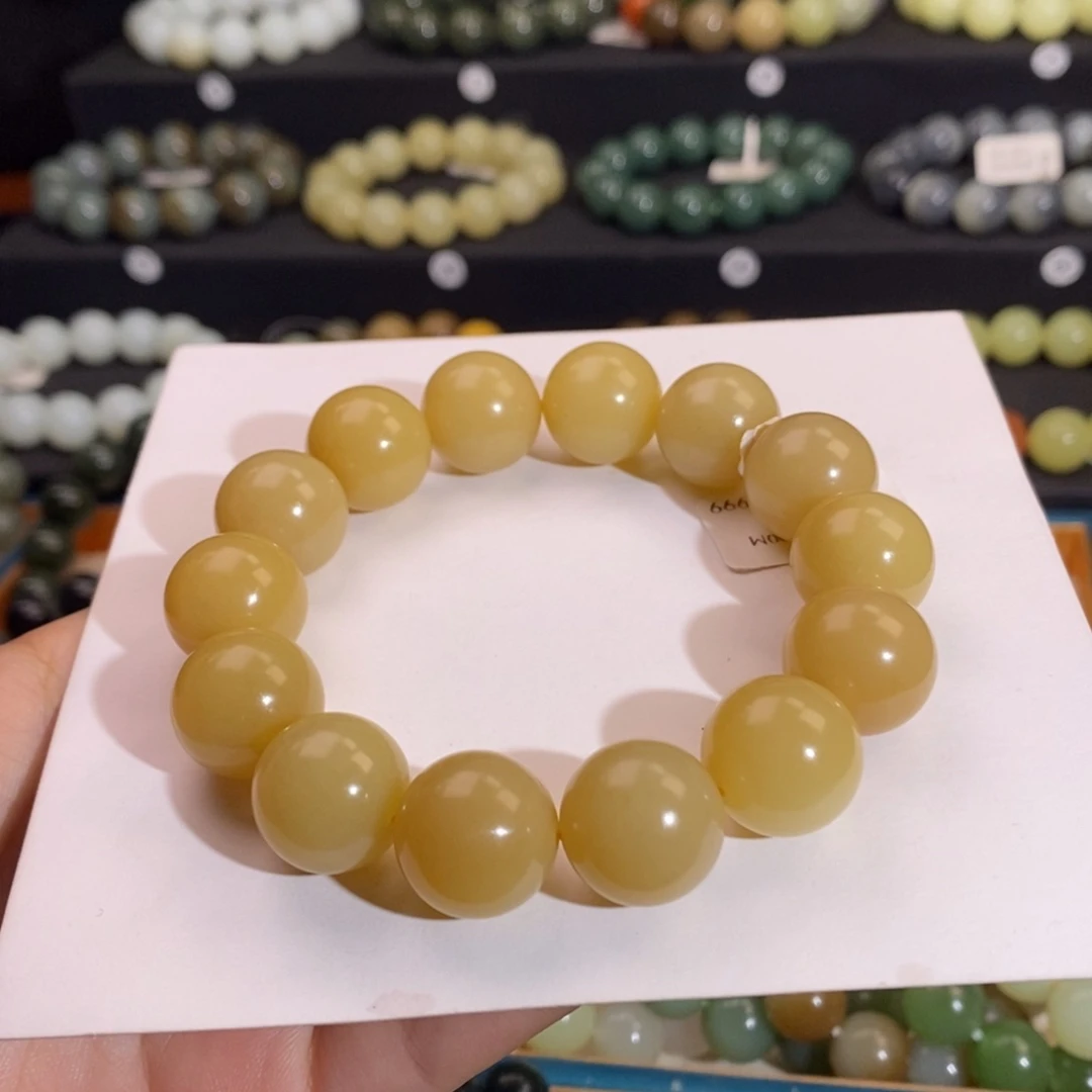 和田玉手串未镶嵌W 16