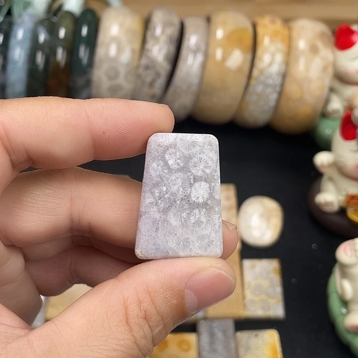 硅化珊瑚（珊瑚玉）未镶嵌吊坠(不含链)