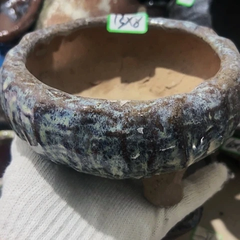 红陶粗陶花盆手工