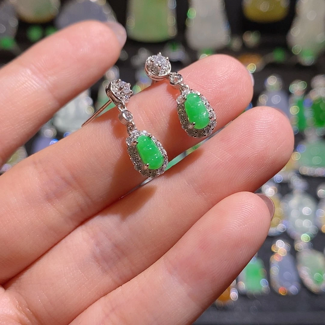 颈饰银S925镶嵌翡翠天然翡翠