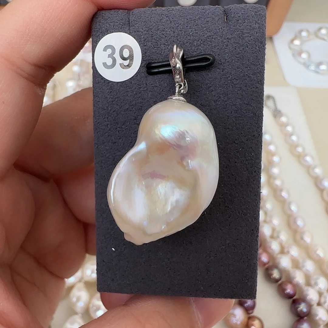 颈饰银S925镶嵌淡水珍珠