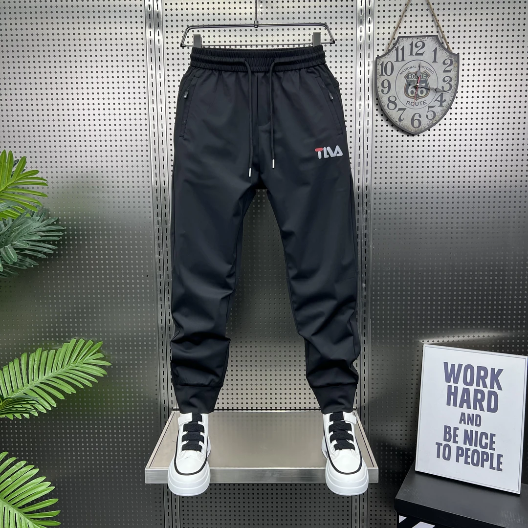 【冰丝高弹】【凉感透气】男士时尚休闲裤夏季薄款速干束脚长裤男