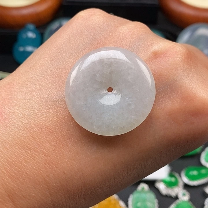 翡翠未镶嵌颈饰天然缅甸翡翠A货平安扣