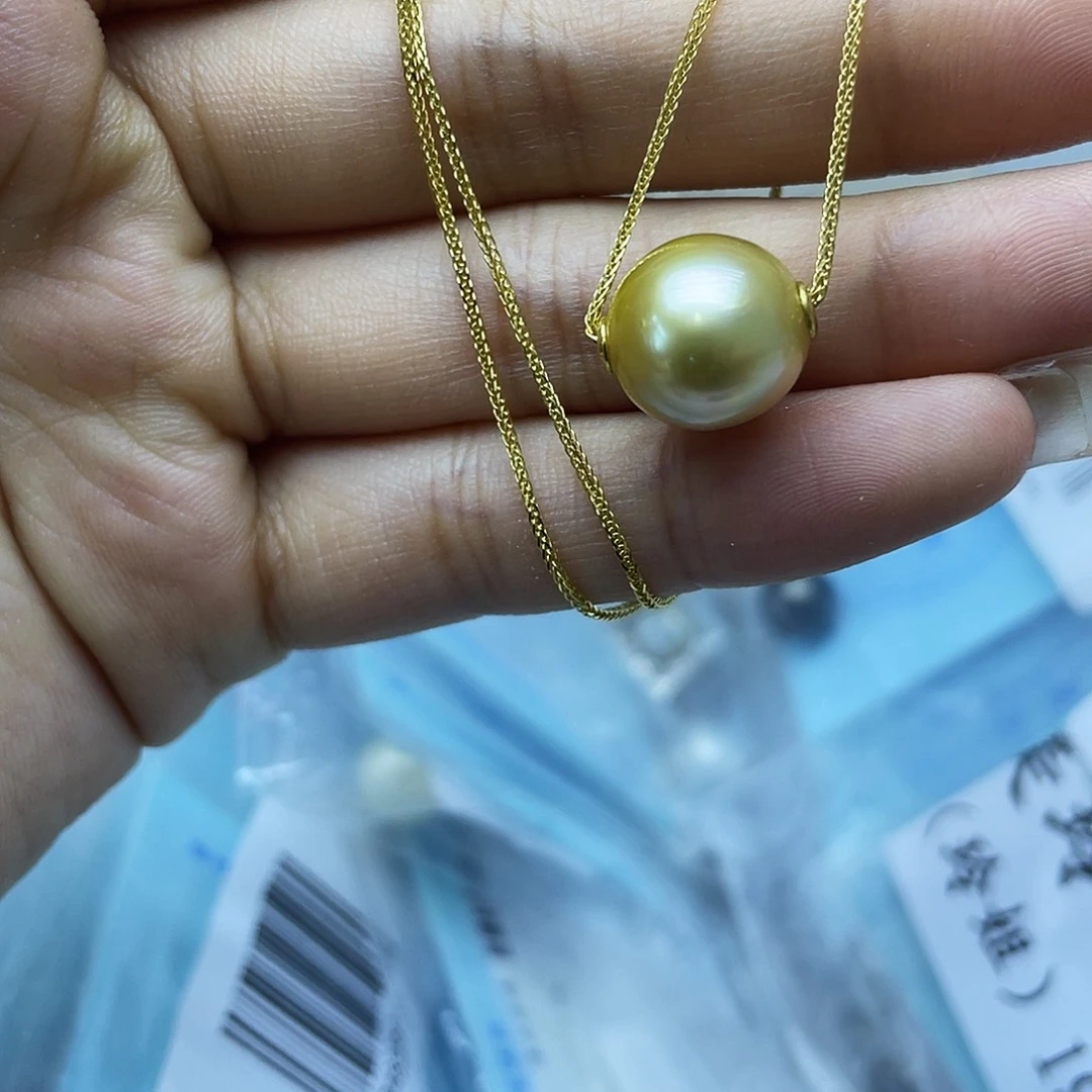 海水珍珠银S925镶嵌颈饰