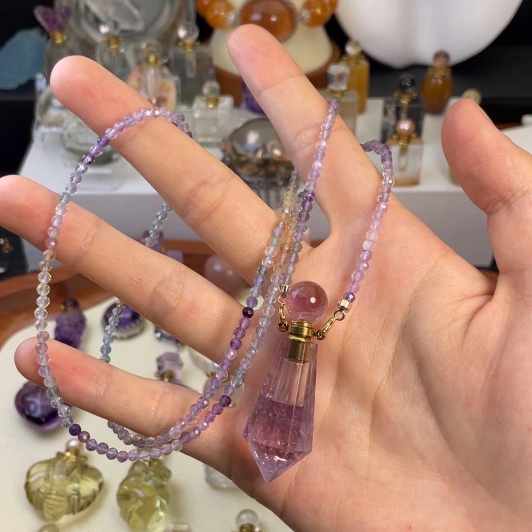 偶***响颈饰未镶嵌水晶天然水晶吊坠702
