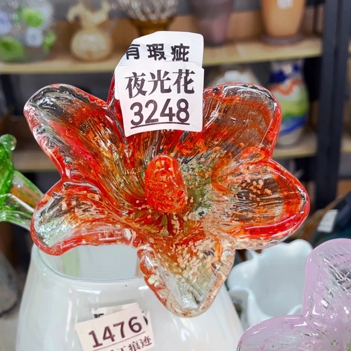 琉璃3248夜光瑕 长40花瓶摆件家悦