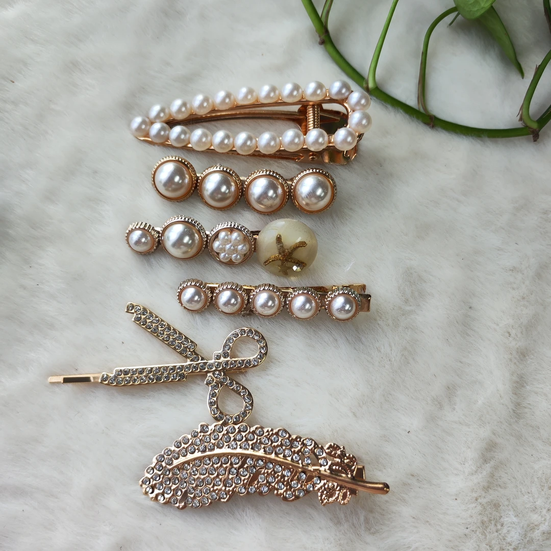 【款式随机颜色不挑 拍一发六】高颜值气质水钻发夹超仙百搭刘海