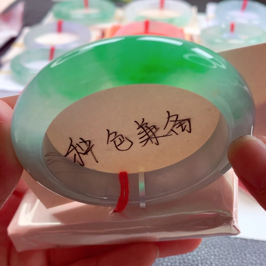 翡翠手镯未镶嵌师妹正阳绿毕业生（23号）