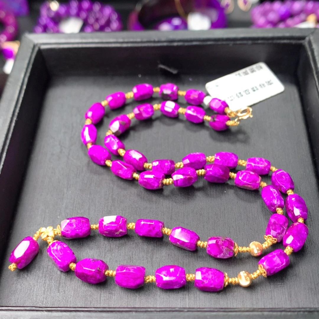 苏纪石（舒俱来）未镶嵌丝绒项链