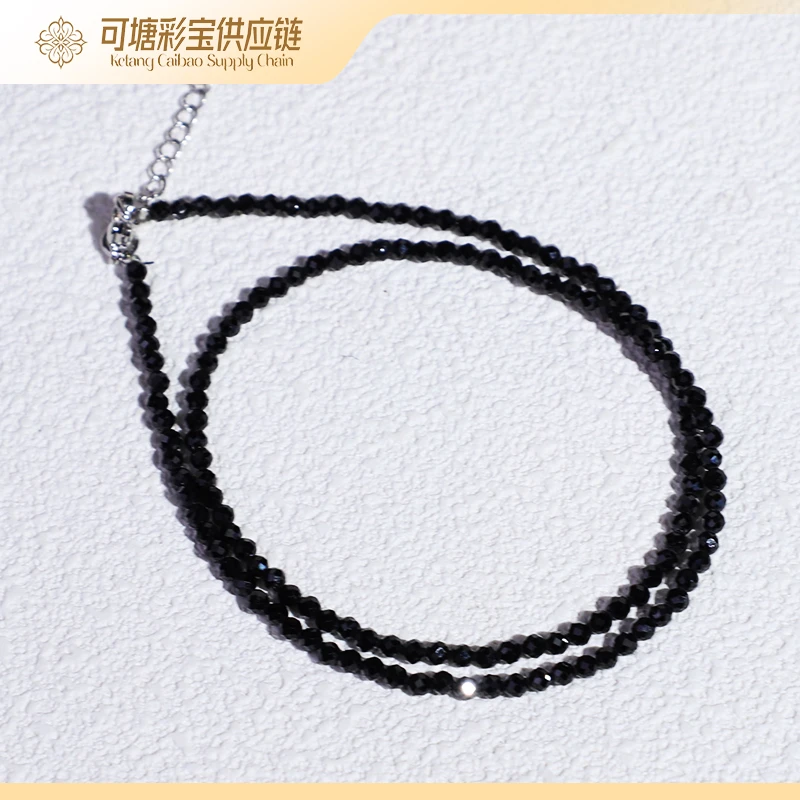 黑尖晶项链3mm+/D-0106/多样性发一件