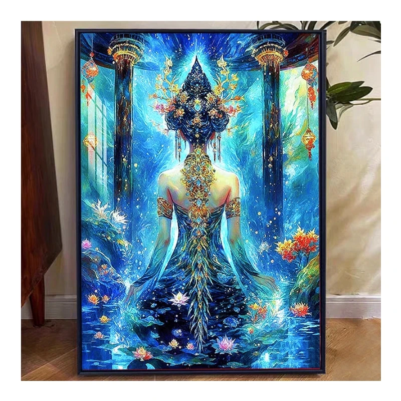 DMC十字绣-斑斓海底与少女