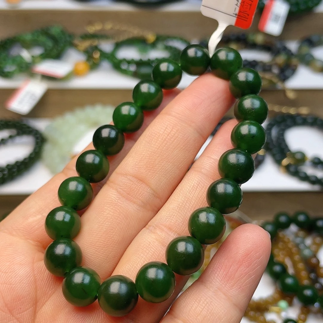 和田玉手串卡9.5未镶嵌