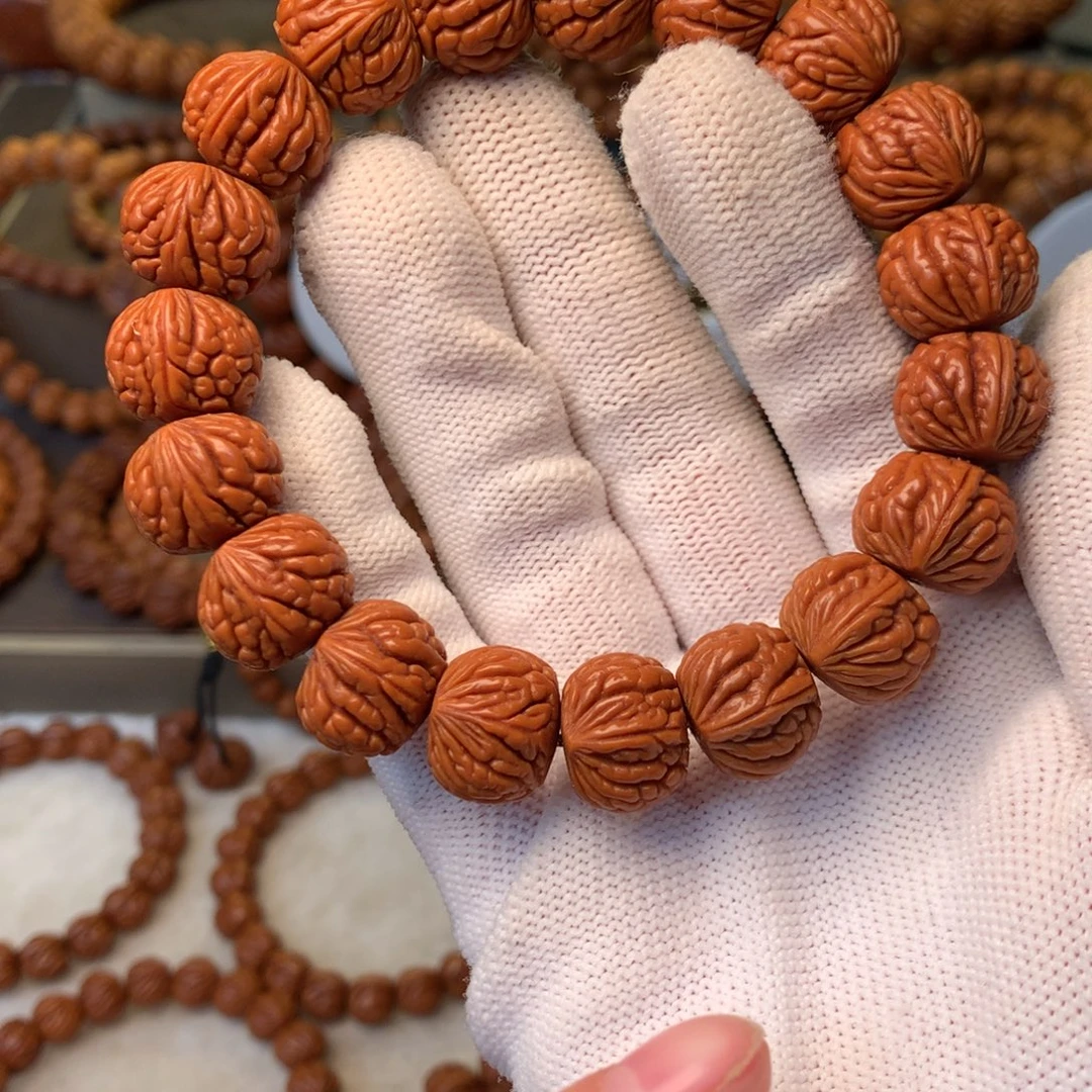 桃核手串秦岭龙纹