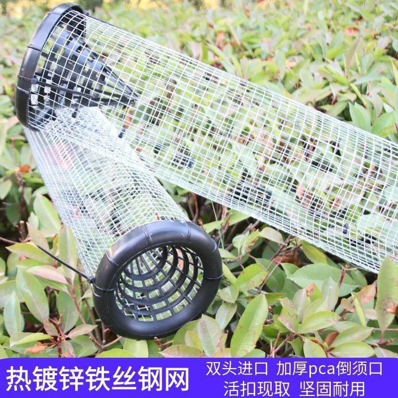 新款加厚双门铁丝笼养蛇笼子防锈户外笼中笼保护蛇箱渔具