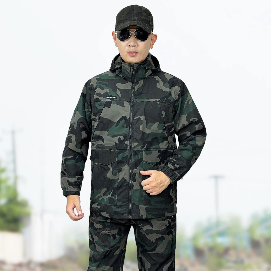 【2025年新品】迷彩服套装男女士耐磨耐脏多口袋加裆耐穿工作服