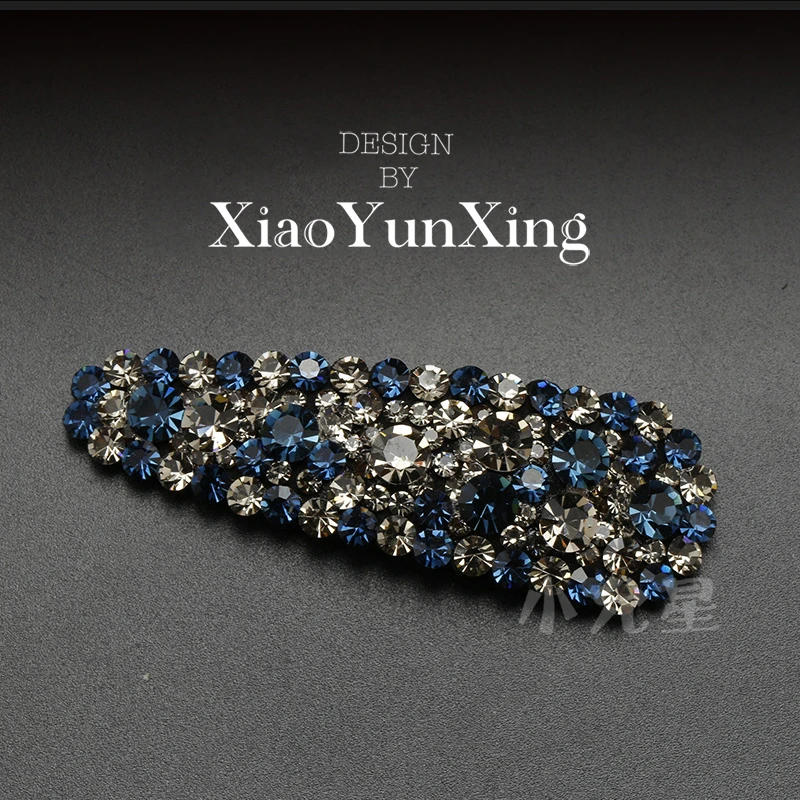 轻奢水钻发夹水滴韩国简约气质刘海夹百搭精致复古BB夹满钻发夹