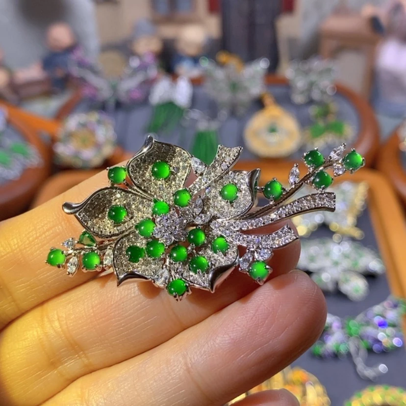 【闪购商品】银S925镶嵌挂件翡翠